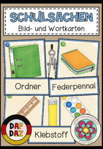 SCHULSACHEN – Bild- und Wortkarten (DAF/DAZ)