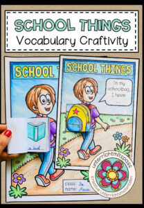 SCHOOL THINGS – Vocabulary Craftivity