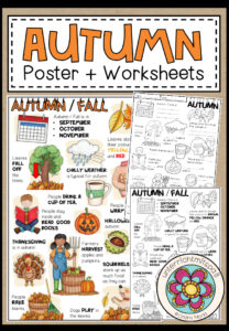 Autumn / Fall – Poster + Worksheets (3-fach differenziert)