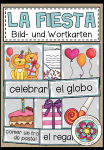 LA FIESTA (Party) – Bild- und Wortkarten (Spanisch)