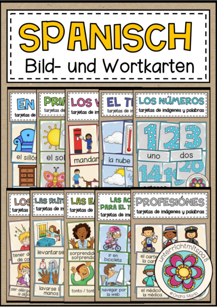 SPANISCH – Bild- und Wortkarten – MEGA PAKET (wachsendes Paket)