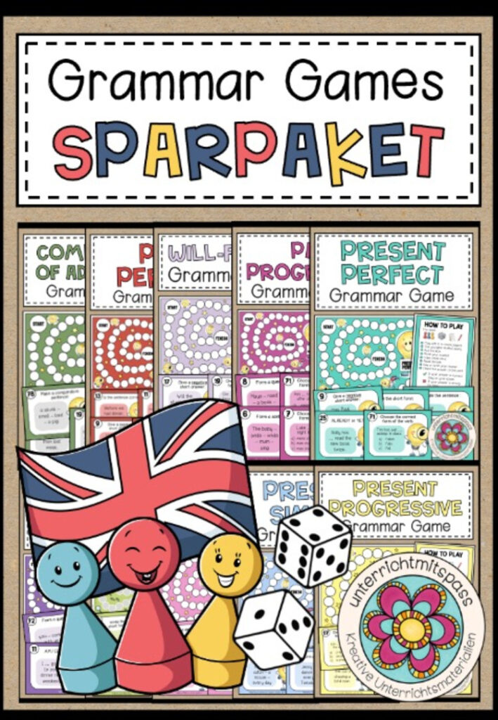 English Grammar Games – Sparpaket (wachsendes Paket)