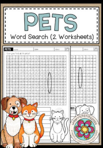 PETS – Word Search (2 Worksheets)