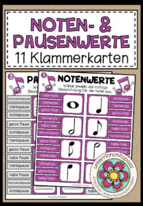 NOTEN- & PAUSENWERTE – 11 Klammerkarten