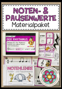 Cover des Pakets „NOTEN- & PAUSENWERTE - Materialpaket (4.-5. Schulstufe)“