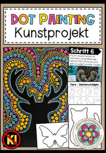 Dot Painting – Kunstprojekt (fertig geplante Kunststunde)