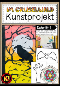 IM GRUSELWALD – Kunstprojekt (fertig geplante Kunststunde)