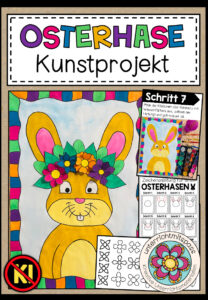Osterhase mit 3D-Effekt – Kunstprojekt (fertig geplante Kunsteinheit)