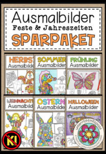 Cover des Pakets „FESTE & JAHRESZEITEN - Ausmalbilder (wachsendes Paket)“