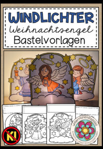 Weihnachtsengel – Windlichter (Bastelvorlagen)