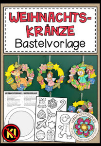 Weihnachtskränze – Bastelvorlagen