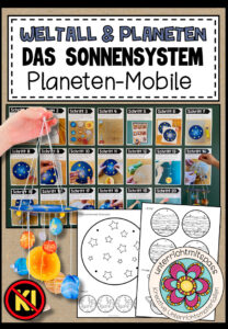 Planeten-Mobile – Bastelvorlage + Anleitung