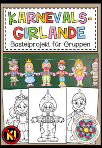 Karneval / Fasching (Kostüme) – Girlande – Bastelprojekt