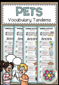 Pets – Vocabulary Tandems (3-fach differenziert)