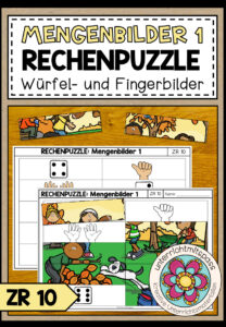Mengenbilder Klasse 1 – Mengenerfassung bis 10, Zahlen zuordnen, Zahlverständnis | Rechenpuzzle