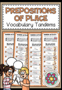 Prepositions of Place – Vocabulary Tandems (3-fach differenziert)