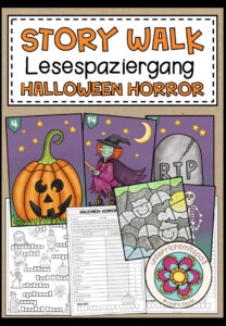 HALLOWEEN HORROR – Story Walk (Lesespaziergang) 5-fach differenziert