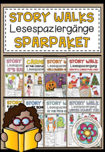 Cover des Pakets „STORY WALKS (Lesespaziergänge für den Englischunterricht) - SPARPAKET (wachsendes Paket)“