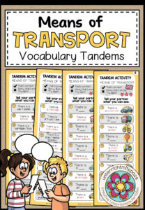 Means of Transport – Vocabulary Tandems (3-fach differenziert)