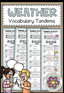 Weather – Vocabulary Tandems (3-fach differenziert)
