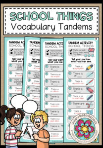 School things – Vocabulary Tandems (3-fach differenziert)